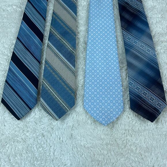 Blue and Gold Vintage and Modern Necktie lot - bundle of 7 ties - Picture 2 of 7